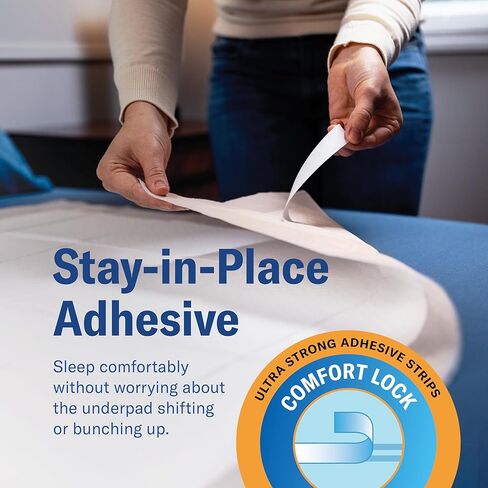 Chucks® Premium Disposable Underpads 17"x24" [100-Count] Ultra Absorbent Chux Incontinence Bed Pads with Adhesive Tape for Adults, Baby Changing, Travel, and Pet Training – 17x24 Bulk Pack in Kuwait