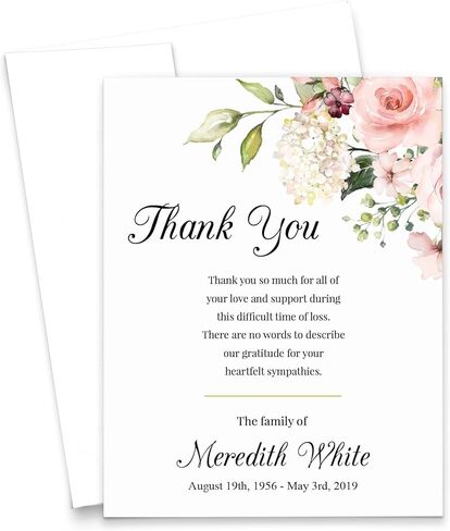 Personalized Memorial Thank You Cards Cardinal Funeral Sympathy Thank you Note Cards, Celebration of Life Notecards, Your Choice of Quantity and Envelope Color in Saudi Arabia