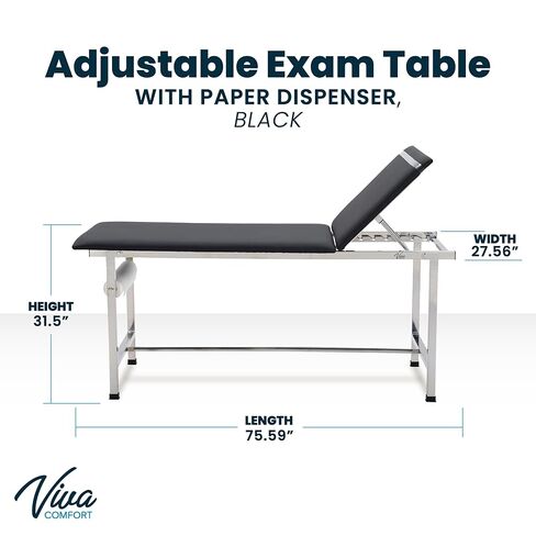 Folding Medical Exam Table, Basic Adjustable Patient Treatment Table, Doctor Bed with Folding Legs, 74.8''L x 27.5''W x 31.4''H in Saudi Arabia