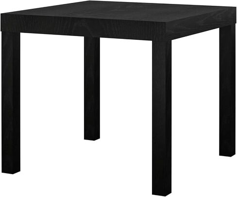 End Table, Black Oak Woodgrain Finish, PVC Laminated Hollow Core, 17.5" H x 20" W x 20" D, Water Resistant, Minimalistic Traditional Style in Saudi Arabia