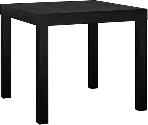End Table, Black Oak Woodgrain Finish, PVC Laminated Hollow Core, 17.5" H x 20" W x 20" D, Water Resistant, Minimalistic Traditional Style in Saudi Arabia