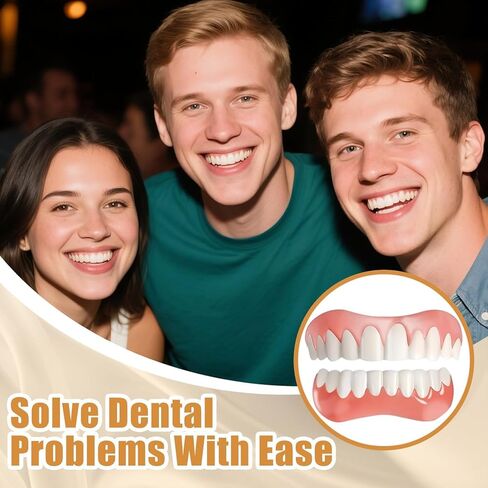 Moldable False Teeth, Dentures for Women and Men, Upper and Lower Silicone Denture Set, Fix your Smile in Minutes, 1PCS in Kuwait