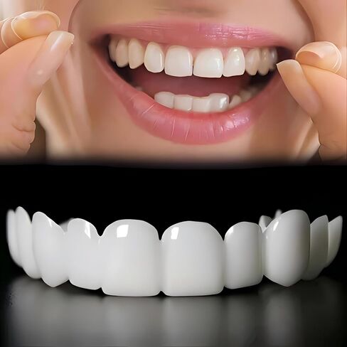 2 Pairs Temporary Smile Support Adjustable for All Genders Naturally and Comfortably Fit Restore Your Confident Smile (Upper/Lower) in Kuwait