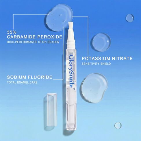 Teeth Whitening Pen 4-Pack, 35% Carbamide Peroxide Whitening Gel Pens for Sensitive Teeth, Instant Whitening Essence for Stained Teeth, Removes Coffee, Wine & Smoking Stains in Kuwait