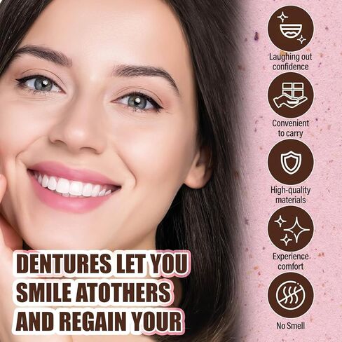 Snap on Veneers for Women & Men | Natural-Looking Top & Bottom Fake Teeth | Comfortable & Easy to Use in Kuwait