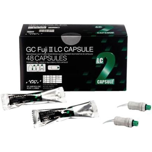 GC 000141 Fuji II Light Cure Glass Ionomer Restorative Capsules A3.5 50/Pk in Saudi Arabia
