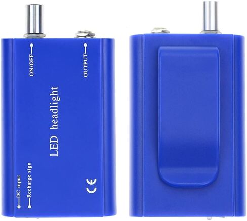 Rechargeable Battery 1800Mah with Belt Clip For Dental LED Head Light Blue in Kuwait