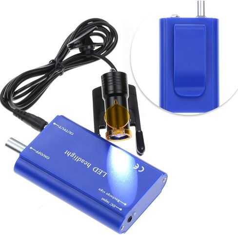 Rechargeable Battery 1800Mah with Belt Clip For Dental LED Head Light Blue in Kuwait