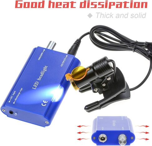 Rechargeable Battery 1800Mah with Belt Clip For Dental LED Head Light Blue in Kuwait