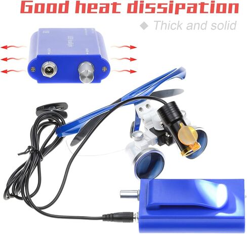 Rechargeable Battery 1800Mah with Belt Clip For Dental LED Head Light Blue in Kuwait