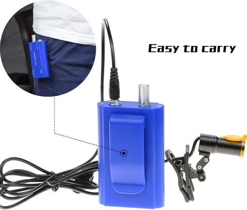 Rechargeable Battery 1800Mah with Belt Clip For Dental LED Head Light Blue in Kuwait