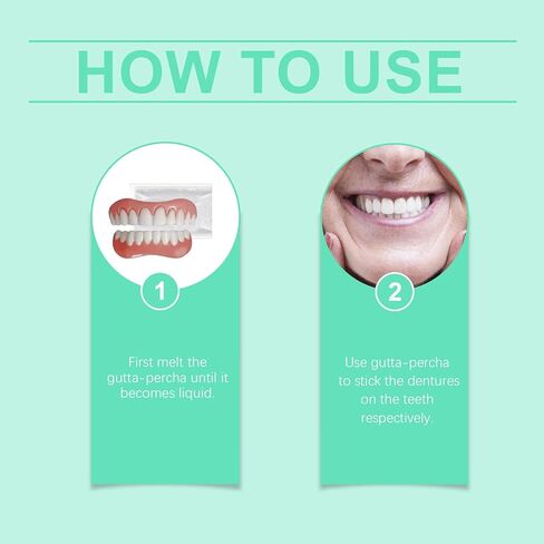 قشور سيليكون لأطقم الأسنان الناعمة، أسنان تجميلية مؤقتة، طقم أسنان علوي وسفلي، مُحسِّن الابتسامة قابل لإعادة الاستخدام in Kuwait