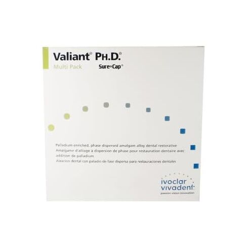 Ivoclar Vivadent NA6050421 Valiant Ph.D. Amalgam Capsules Double Spill 500/Pk 600mg in Kuwait