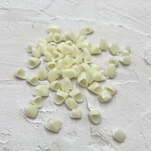 140 Pcs False Teeth Crown Repair Kit Dental Anterior Veneers Fake Tooth Cap Crown with Thermal Beads for Fixing or DIY in Kuwait