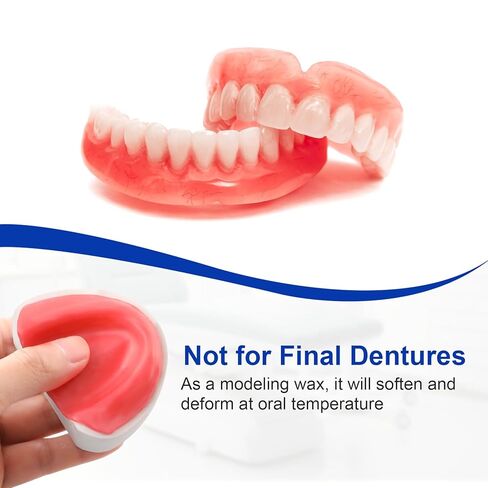 20 Pieces Dental Base Plate Wax for Modeling and Filling, Multipurpose Dental Wax Sheets and High-Quality Bite Casting Sheets - Not for Dentures in Kuwait