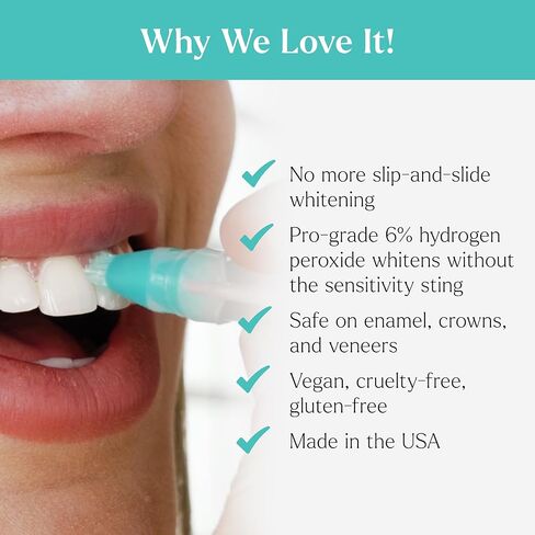 GLO Science Teeth Whitening Gel Pods – Safe, Effective Whitener with Silicon Brush, 6% Hydrogen Peroxide – Fastest Way to Whiter Teeth, Sensitivity Free – Mint Flavor (Pack of 5) in Kuwait