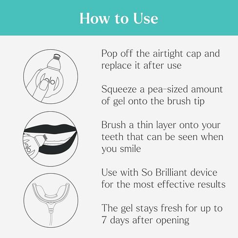 GLO Science Teeth Whitening Gel Pods – Safe, Effective Whitener with Silicon Brush, 6% Hydrogen Peroxide – Fastest Way to Whiter Teeth, Sensitivity Free – Mint Flavor (Pack of 5) in Kuwait