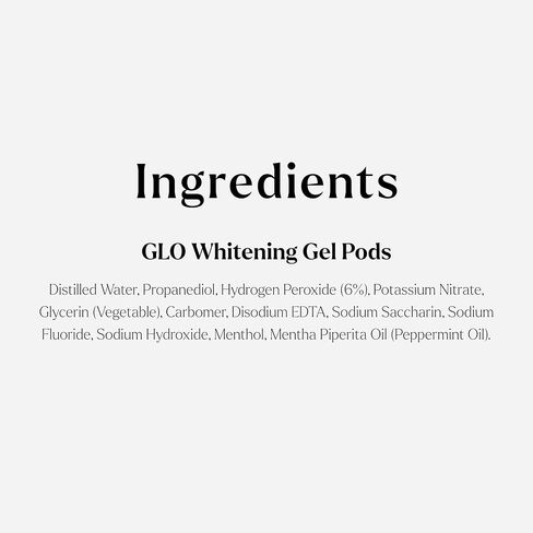 GLO Science Teeth Whitening Gel Pods – Safe, Effective Whitener with Silicon Brush, 6% Hydrogen Peroxide – Fastest Way to Whiter Teeth, Sensitivity Free – Mint Flavor (Pack of 5) in Kuwait