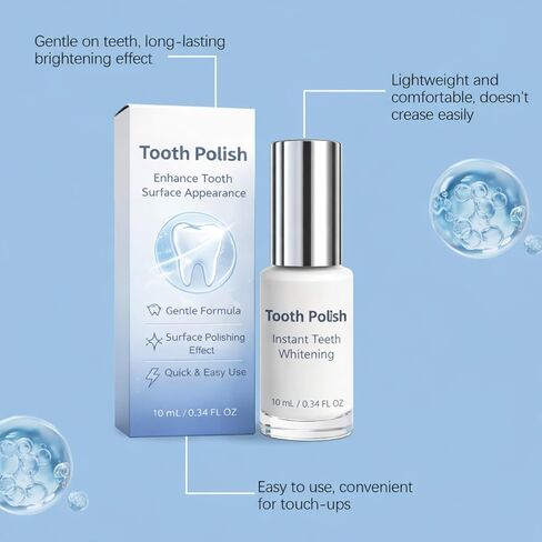 SmileFitPro Tooth Polish, Tooth Whitening Paint - Instant White Teeth, Gentle & Safe Formula, Simple & Portable White Paint for Teeth - Regain Confident Smile (1) in Kuwait