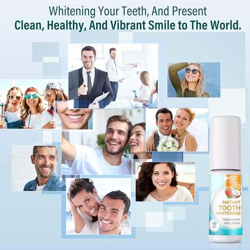 Tooth Paint - Instant Teeth Whitening Paint for a Confident Smile, Quick & Easy Brush-On Application, Safe & Gentle Formula, Long-Lasting Results in Kuwait