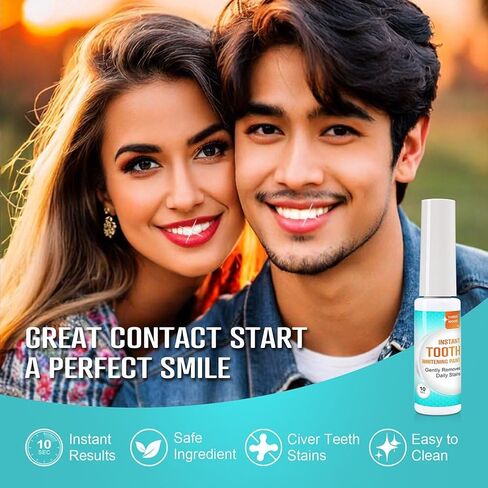 Tooth Whitening Paint - Instant White Teeth, Gentle & Safe Formula, Easy to Use & Portable, Long-Lasting Results for a Confident Smile in Kuwait
