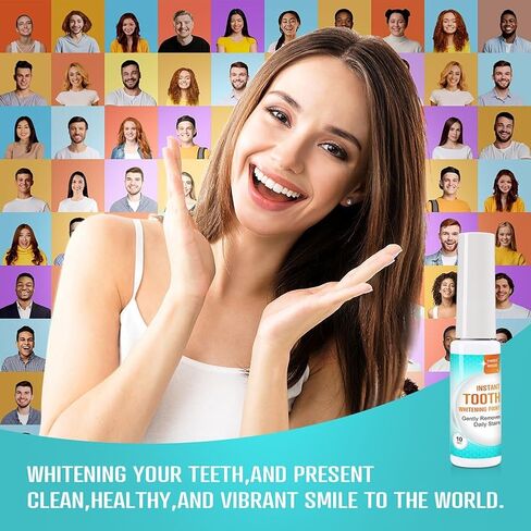 Tooth Whitening Paint - Instant White Teeth, Gentle & Safe Formula, Easy to Use & Portable, Long-Lasting Results for a Confident Smile in Kuwait