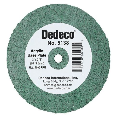 Dedeco 5138 لوحة قاعدة أكريليك عجلة مخرطة تقليدية 3 بوصة × 3/8 بوصة in Kuwait