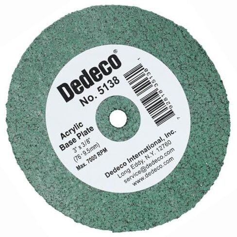 Dedeco 5138 لوحة قاعدة أكريليك عجلة مخرطة تقليدية 3 بوصة × 3/8 بوصة in Kuwait