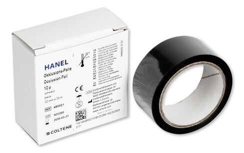 Coltene Whaledent 480021 Hanel Occlusion Foil أسود من جانب واحد 22 مم × 25 م in Kuwait