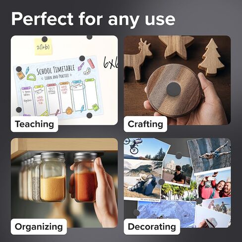 مغناطيسات دائرية سيراميكية قوية للغاية (0.7x0.2/18x5 مم، 10 قطع) - مغناطيسات شديدة التحمل، غير قابلة للتآكل، مقاومة حرارية عالية، متعددة الاستخدامات للمنزل والمكتب وورش العمل والسبورة البيضاء والثلاجة والهوايات in Kuwait