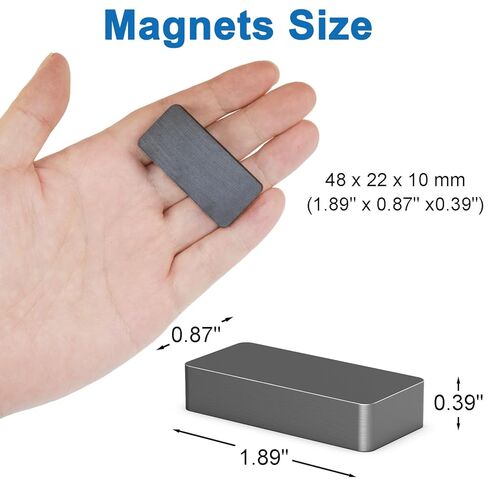16 Pack Heavy Duty Ferrite Blocks Magnets, 1 7/8" x 7/8" x 3/8" Large Strong Rectangular Ceramic Magnet for Crafts Hobby Science Fridge Tool Room Whiteboard in Saudi Arabia