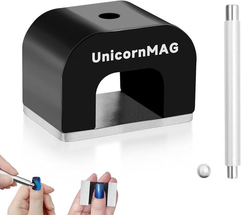 U-Shaped Horseshoe Nail Art Magnet with 30 lb Magnetic Pull - Heavy Duty Alnico Magnet for Cat Eye, Velvet, Aura, 3D Magnetic Nail Polish Effects (Purple) in Kuwait