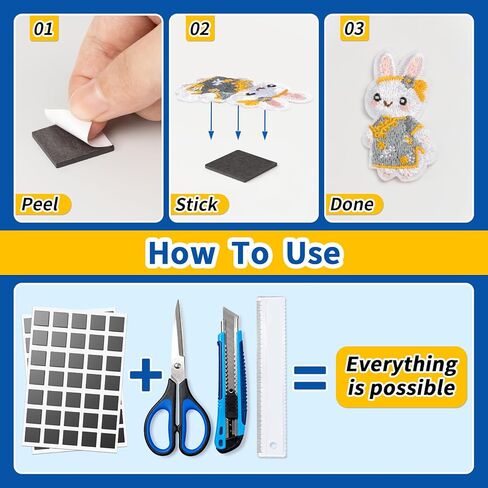 Grtard 140 Pack Sticky Square Magnets with Adhesive Backing, Pre-Cut Sticky Magnetic Squares, Peel and Stick Magnet Strips with Adhesive for Classroom, DIY, Refrigerator, Whiteboard, Art Projects in Saudi Arabia