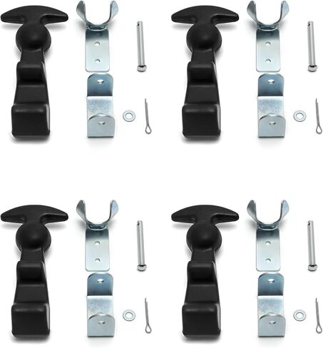 QWORK 4 Packs Rubber Hood Catch Flexible T-Handle Hasp Rubber Flexible Draw Latches for Tool Box, Hood, Vehicle Engine in Kuwait