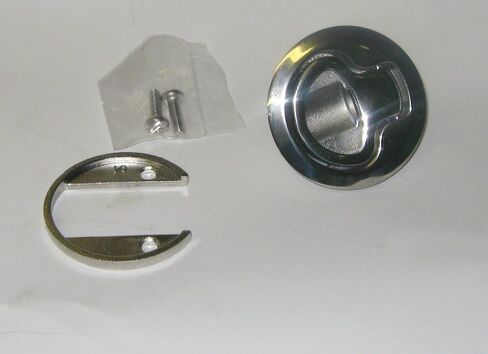 Southco M1-63-8 Push-to-Close Latch, Medium Size, No Restriction, 12-17mm (.475 - .675 in) Door Thickness, 25.5mm (1.00 in) Grip, 316 Stainless Steel, Electropolished in Saudi Arabia