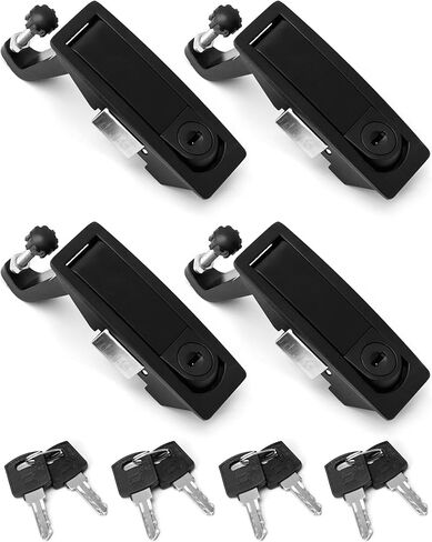 QWORK Large Hand Operated Compression Latch, 4 Pack Latches, Push Button Actuation, Flush Lever Marine in Saudi Arabia