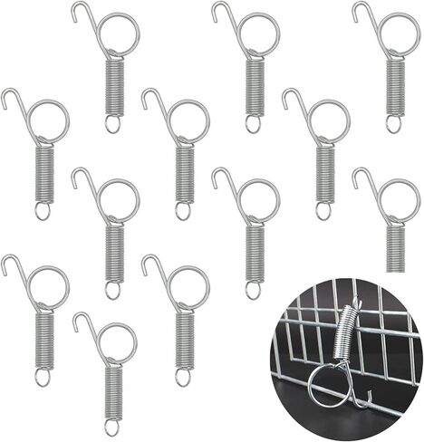 60 Pcs Spring Latch Hook Metal Finger Spring Latch Hook Rabbit Cage Door Fixed Multifunction Stainless Steel Rabbit Cage Door s in Saudi Arabia