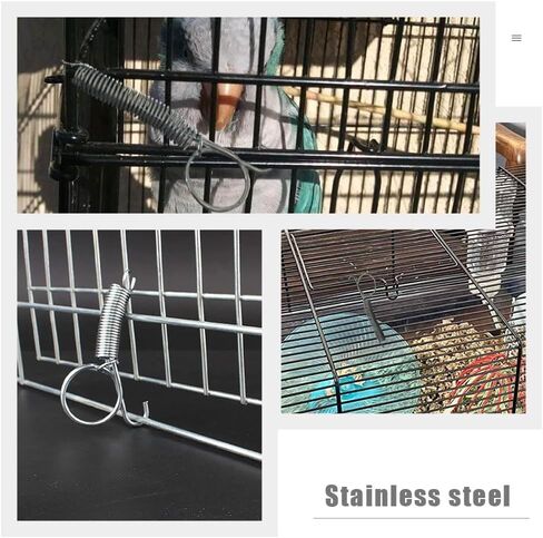 60 Pcs Spring Latch Hook Metal Finger Spring Latch Hook Rabbit Cage Door Fixed Multifunction Stainless Steel Rabbit Cage Door s in Saudi Arabia