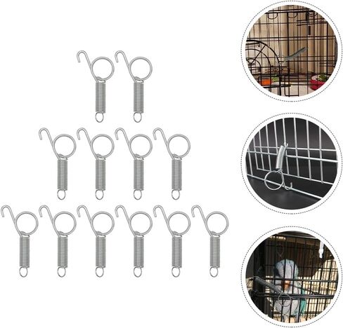 60 Pcs Spring Latch Hook Metal Finger Spring Latch Hook Rabbit Cage Door Fixed Multifunction Stainless Steel Rabbit Cage Door s in Saudi Arabia