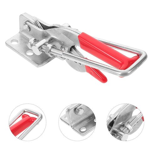 Luxshiny Heavy Duty Rubber T-Handle Hood Lock with Elastic Shock Absorption for Engine Covers, Stainless Steel Toolbox and Vehicle Hold-Down Lock Suitable for Industrial and Automotive Use in Kuwait