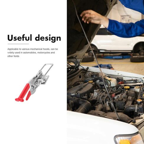 Luxshiny Heavy Duty Rubber T-Handle Hood Lock with Elastic Shock Absorption for Engine Covers, Stainless Steel Toolbox and Vehicle Hold-Down Lock Suitable for Industrial and Automotive Use in Kuwait
