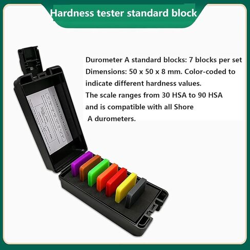 COYEUX Shore Hardness Test Block Type A, 7 Block Rubber Hardness Tester, Range is 30HSA -90HSA, for Elastomer, Soft Rubber in Kuwait