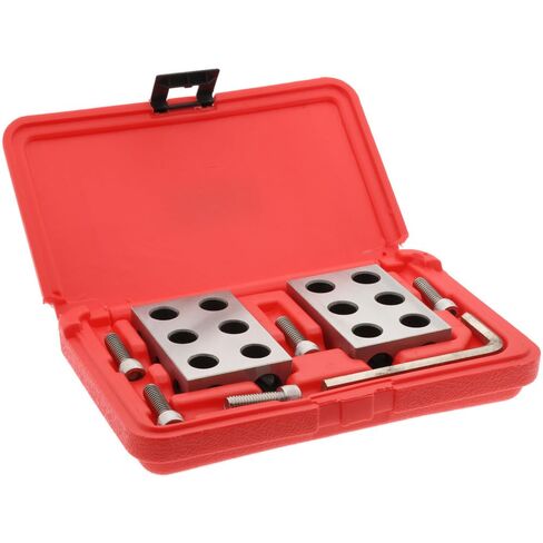 SPI 13-669-7 Setup 1-2-3 Blocks: Matched & Measured Pair with 5 Tapped Holes (5/16-18) & 6 Untapped Holes in Kuwait