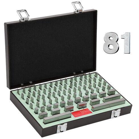 Precision 81-Piece Steel Gauge Block Set, Grade B Accuracy for Precision Calibration, Corrosion-Resistant in Kuwait