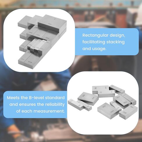 Precision 81-Piece Steel Gauge Block Set, Grade B Accuracy for Precision Calibration, Corrosion-Resistant in Kuwait