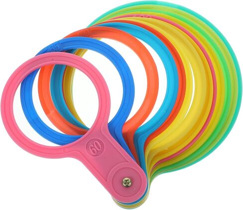 VALICLUD Fruit Diameter Measuring Gauge Rings Set Plastic Fruit Diameter Gauge Lap 60-120mm 13pcs for Farm and Kitchen Use in Saudi Arabia