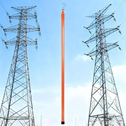 Lightweight Portable Survey Pole, 59.1ft (18m) Ranging Rod for Telecom & Construction, Adjustable 6-18M Length, 13 Sections Measuring Stick,Orange,39.4ft(12m) 9 Sections in Saudi Arabia