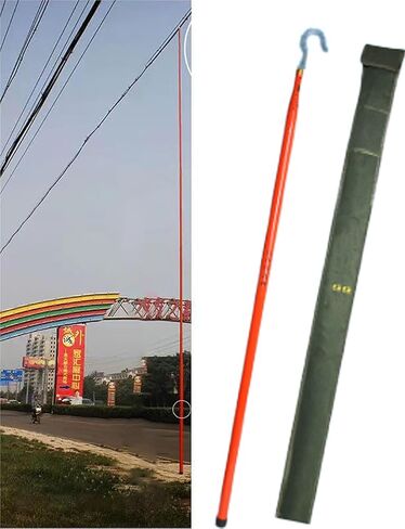 Telescopic High-Voltage Measuring Rods for Linemen - Non-Conductive Adjustable Height Measuring Stick for Live Power Lines, Epoxy Resin, 1200cm/39.4ft,1200cm/39.4ft in Kuwait