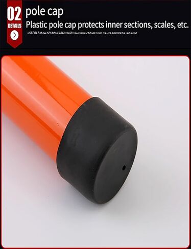 Telescopic High-Voltage Measuring Rods for Linemen - Non-Conductive Adjustable Height Measuring Stick for Live Power Lines, Epoxy Resin, 1200cm/39.4ft,1200cm/39.4ft in Kuwait