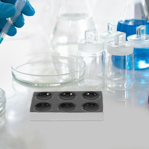 OUNONA Porcelain Spot Plates for Experiment 3.54X2.36 Inch Ceramic 6-Well Reaction Plate for Laboratory Chemical Testing and Scientific Analysis in Saudi Arabia